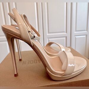 NEW Steve Madden wafer bone nude womens heels shoes size 6